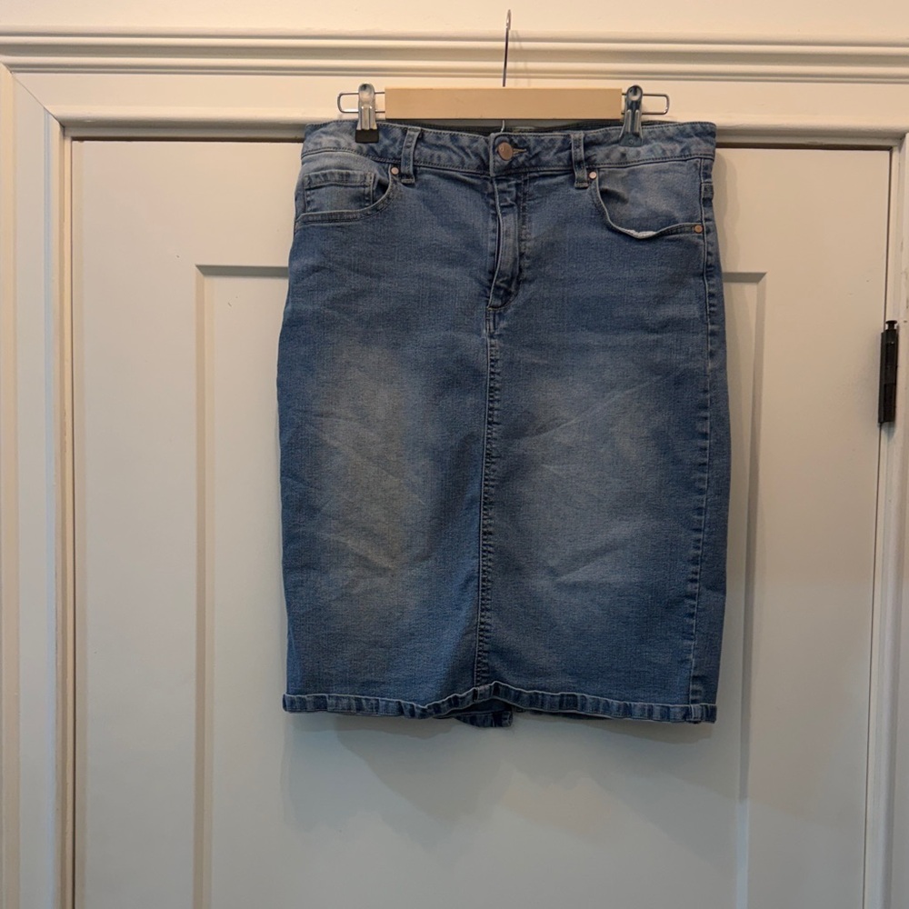 d. jeans Blue Denim Midi Skirt